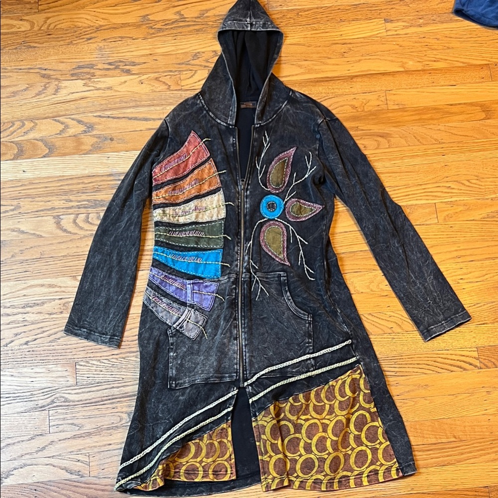 Rising International Black Hooded Jacket